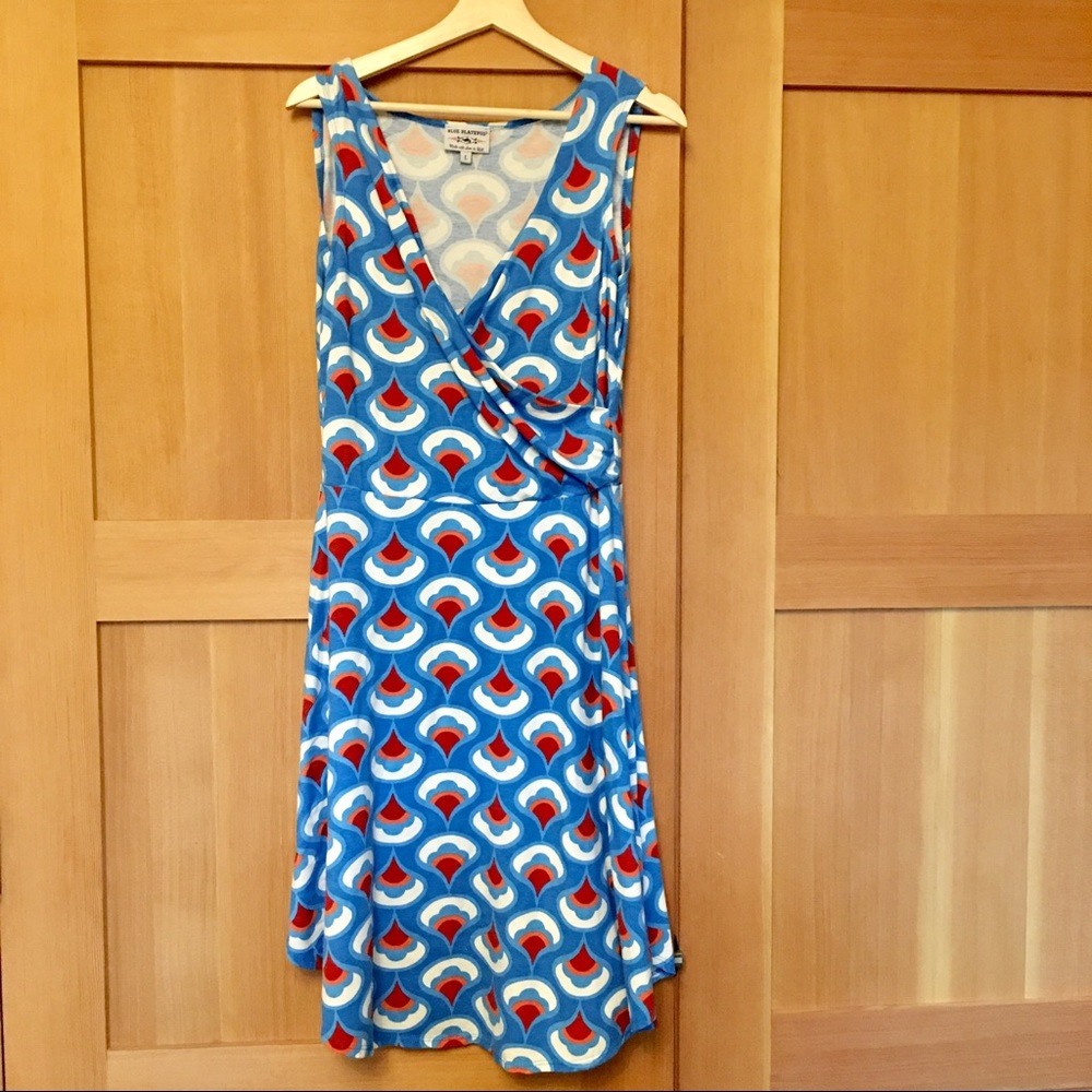 Blue Platypus wrap dress